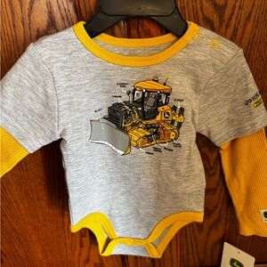 John Deere Green and Yellow Baby Bodysuit